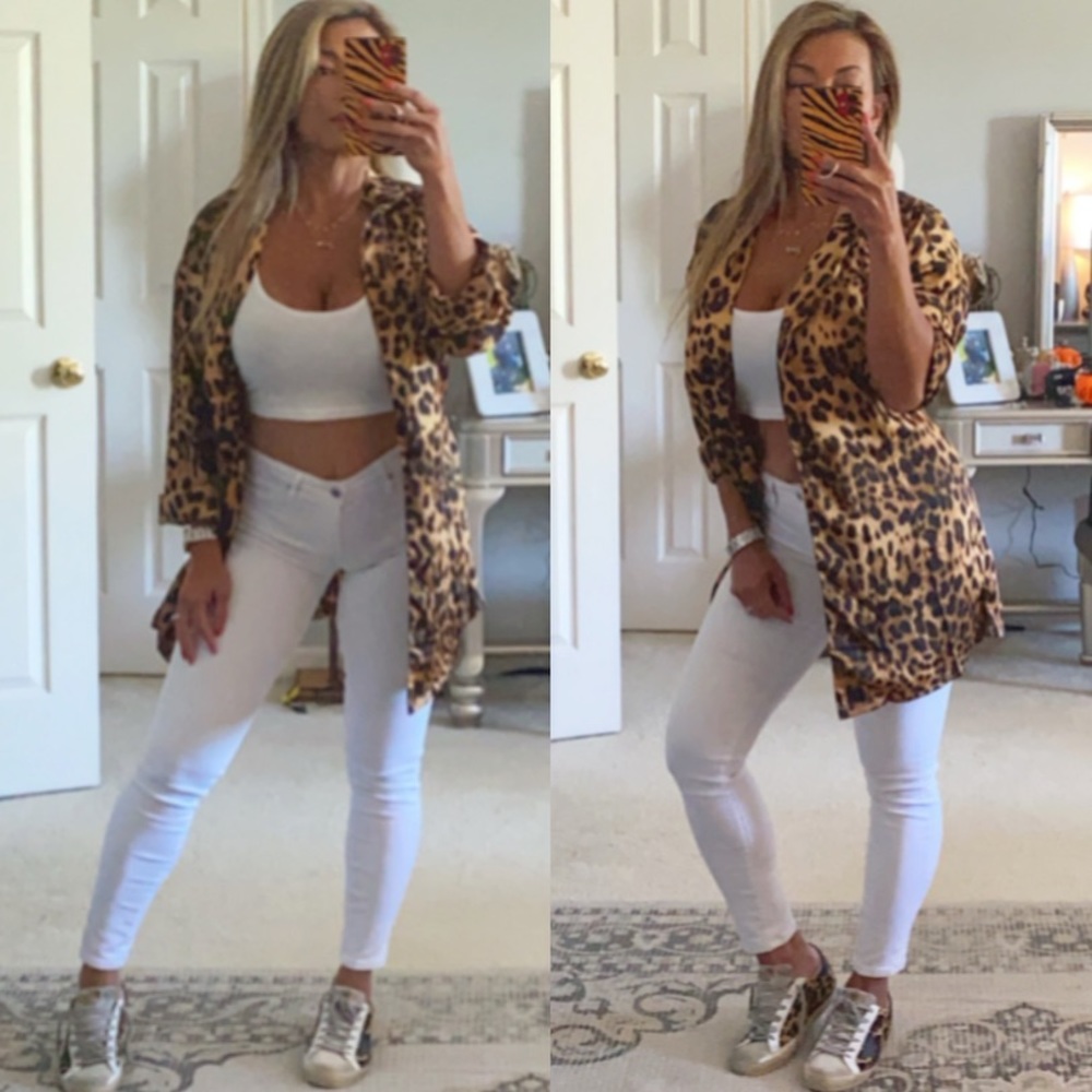 Superdown Leopard Print Robe S - image 1